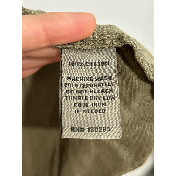 Per Se Lightweight Olive Utility Vest Multiple Pockets Drawstring Waist Sz S - Picture 7 of 10